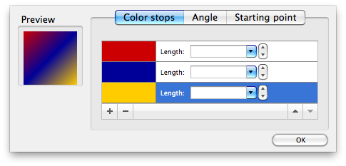 Editing a linear gradient